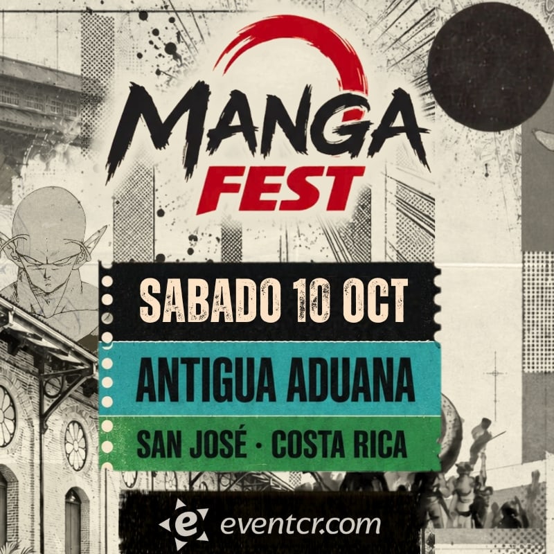 Afiche de Manga Fest 2026, sábado 10 de octubre en la Antigua Aduana