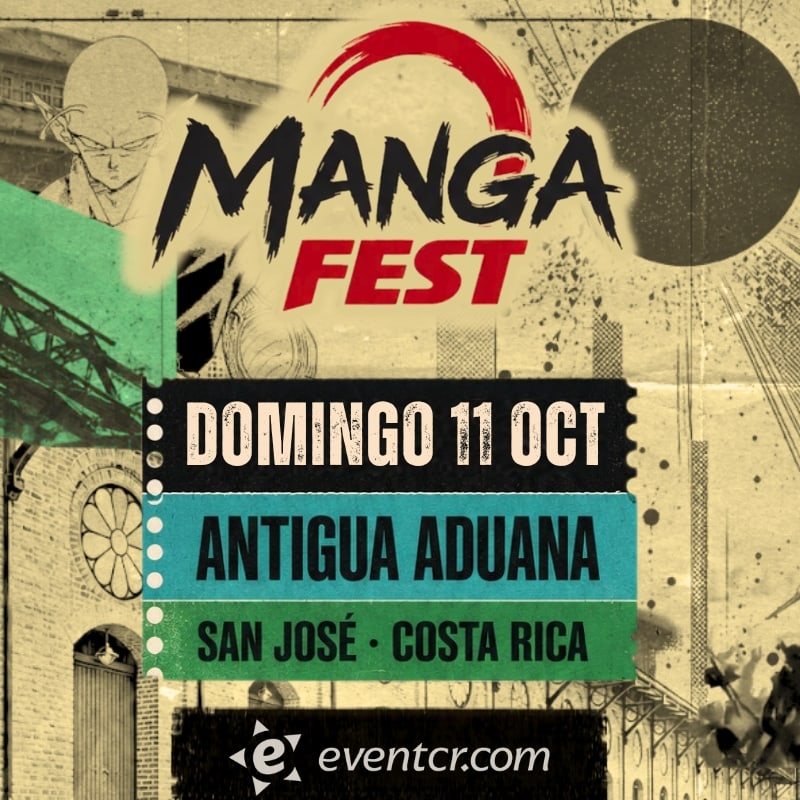Afiche de Manga Fest 2026, domingo 11 de octubre en la Antigua Aduana